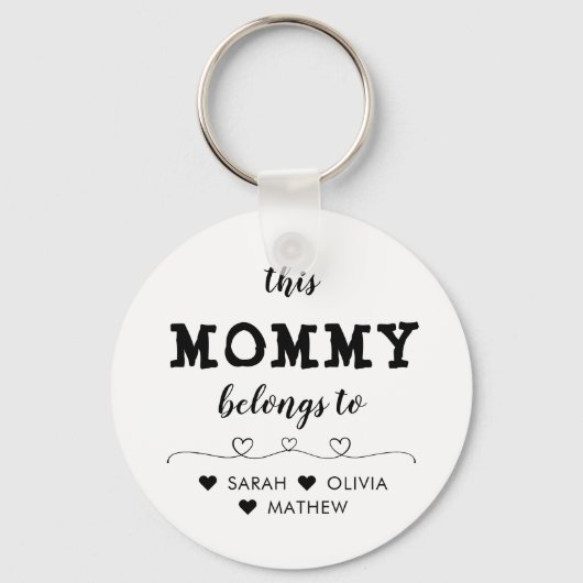 ハートパーソナライズされたこのママのおばあちゃんは キーホルダー (正面)