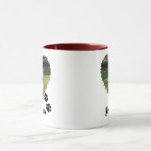 ハートパーソナライズされたとポーズペットフォトツートーンCof マグカップ (中央)