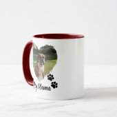 ハートパーソナライズされたとポーズペットフォトツートーンCof マグカップ (正面左)