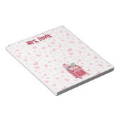 ハートパーソナライズされたをテーマにしたバレンタインデー ノートパッド (アングル)