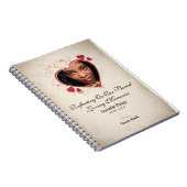 ハートパーソナライズされたをテーマにしたメモリアルゲストブック ノートブック (右側)