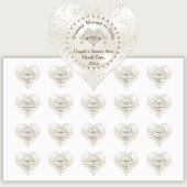 ハートパーソナライズされたシェイプ、結婚式用シール ハートシール