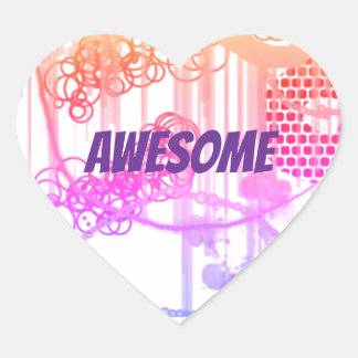 ハートパーソナライズされたシール付抽象デザイン ハートシール