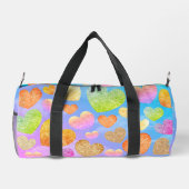 ハートパーソナライズされたズインスカイスモールダッフルバッグ ダッフルバッグ (裏面)