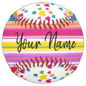 ハートパーソナライズされたズソフトボールbyHAMbyWG ソフトボール (裏面)