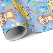 ハートパーソナライズされたフローラスロスベビーシャワーパーティー ラッピングペーパー (ロールコーナー)