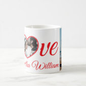ハートパーソナライズされたラブバレンタインデーの贈り物 コーヒーマグカップ (中央)