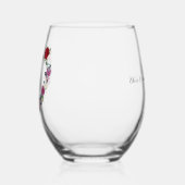 ハートパーソナライズされたリハーサル ステムなしワイングラス (左)