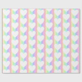 ハートパーソナライズされた写真、縦虹 ラッピングペーパー (フラット)