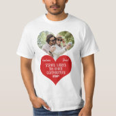 ハートパーソナライズされた型の写真名 Tシャツ (正面)