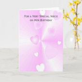 ハートパーソナライズされた姪誕生日 カード (黄色い花)