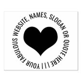 ハートパーソナライズされた形のゴム印 ラバースタンプ (インプリント)