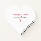 ハートパーソナライズされた形のラブノート ノートブック (裏面)