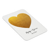 ハートパーソナライズされた形結婚写真記念日 マグネット (右側)