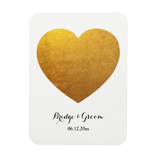 ハートパーソナライズされた形結婚写真記念日 マグネット (縦)