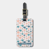 ハートパーソナライズされた迷彩パターン荷物タグ ラゲッジタグ (正面縦)