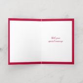 ハートパーソナライズされた金箔折りカード 箔シーズンカード (内側レイダウン)