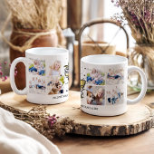 ハートパーソナライズされたTattoo 8 Photo Collage コーヒーマグカップ