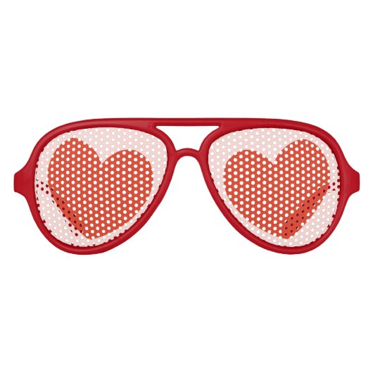 ハートパーティーサングラス アビエーターサングラス (正面)