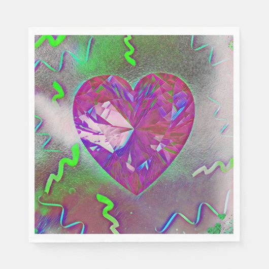 ハートパーティー スタンダードランチョンナプキン (正面)