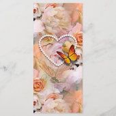 ハートパールオレンジバラチョウ結婚ズ メニュー (裏面)