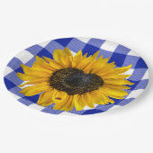 ハートヒマワラディバグ水牛のプレイド ペーパープレート (アングル)