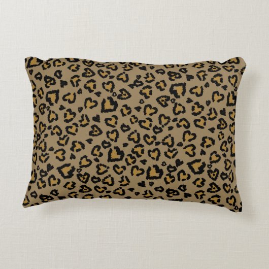 ハートヒョウの模様(天然色) アクセントクッション (裏面)