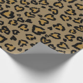ハートヒョウの模様（天然色） ラッピングペーパー (角)