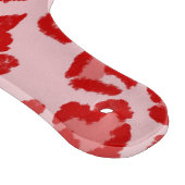 ハートヒョウ柄イン赤オン赤面 カッティングボード (角)