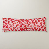 ハートヒョウ柄イン赤オン赤面 ボディピロー (裏面)