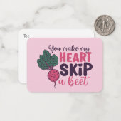 ハートビエプンおもしろいかわいいバレンタインデー ノートカード (正面/裏面インサイチュ)