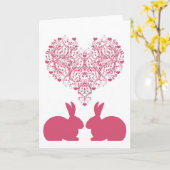 ハートビクトリアングリーティングカード カード (黄色い花)