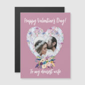 ハートビクトリアンフローラバレンタインの妻カード (正面/裏面)