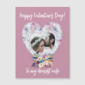 ハートビクトリアンフローラバレンタインの妻カード (正面)