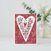 ハートビクトリアンレース ポストカード (スタンド正面)