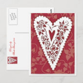 ハートビクトリアンレース ポストカード (正面/裏面)