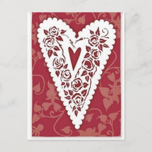 ハートビクトリアンレース ポストカード (正面)