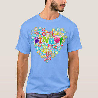 ハートビンゴプレイヤー賭博宝くじビンゴ発信者G Tシャツ