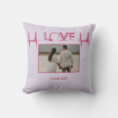 ハートビーカスタムトと文字 クッション (正面)