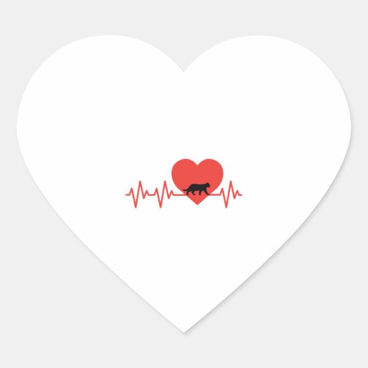 ハートビーキャットキットンラブ女性のプレゼント ハートシール (正面)