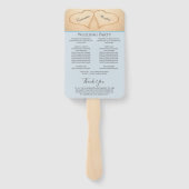 ハートビーチ結婚式式プログラムのハンド ハンドファン (裏面)