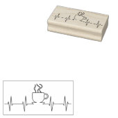 ハートビートとコーヒー ラバースタンプ (押印)