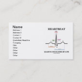 ハートビートの先頭に生きている指標(ECG/EKG) 名刺 (正面)