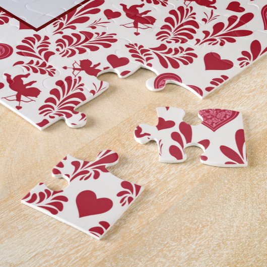 ハートビートの高速化 |ロマンチックな聖書の聖句引用文 ジグソーパズル (側面)