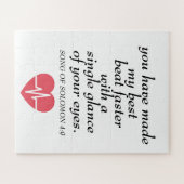 ハートビートより速いロマンチックな聖書聖句引用文 ジグソーパズル (横)