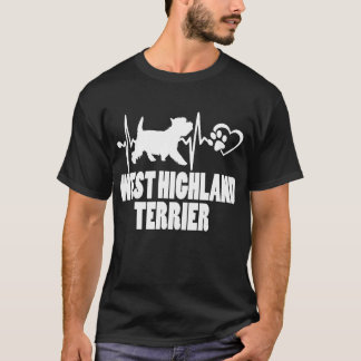 ハートビートウェスト・ハイランド・テリア犬最高の友人 Tシャツ