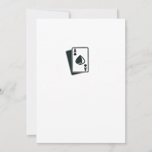 ハートビートエーススペードカードカジノプレーヤートランプのポーカーゲーム 招待状 (正面)