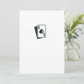 ハートビートエーススペードカードカジノプレーヤートランプのポーカーゲーム 招待状 (スタンド正面)