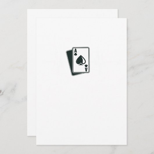 ハートビートエーススペードカードカジノプレーヤートランプのポーカーゲーム 招待状 (正面/裏面)
