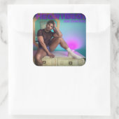 ハートビートカバーアートシール スクエアシール (バッグ)